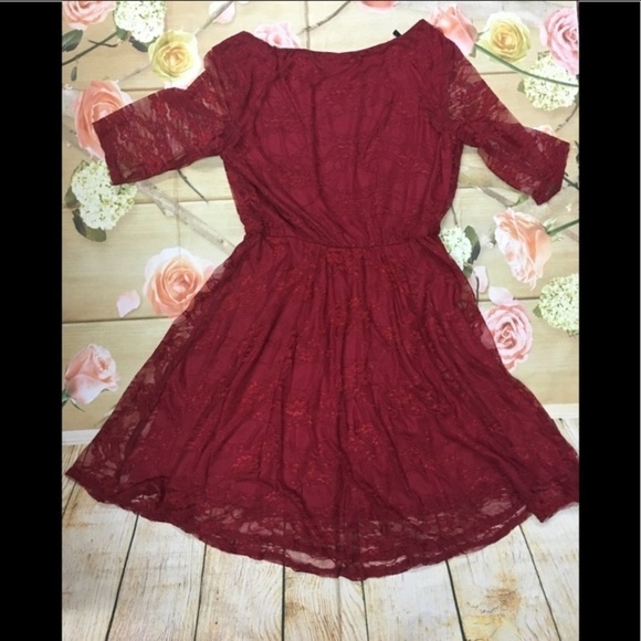 Juniors wrapper Floral Lace skater dress - Picture 3 of 4